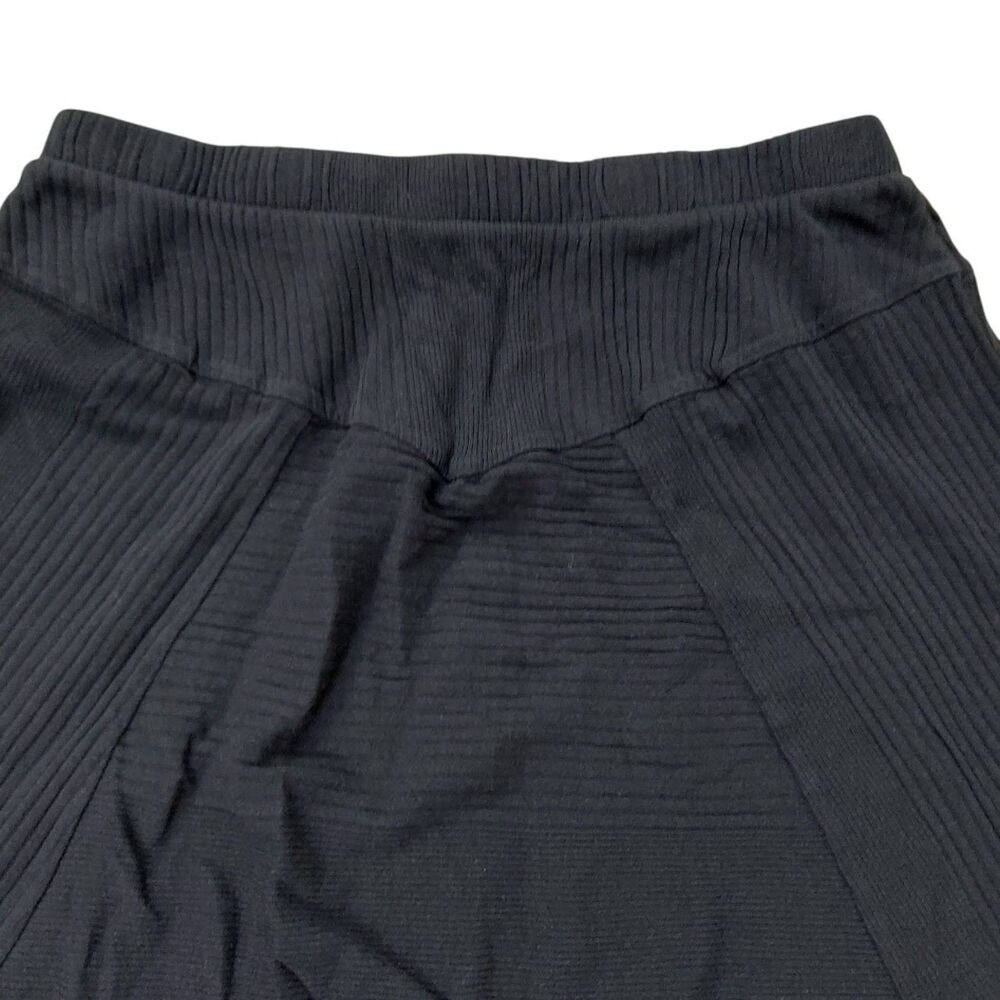 Free People FP Beach Harem Pants Womens Small Black Ribbed Drop Crotch Lounge - Picture 5 of 9